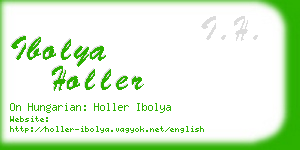 ibolya holler business card